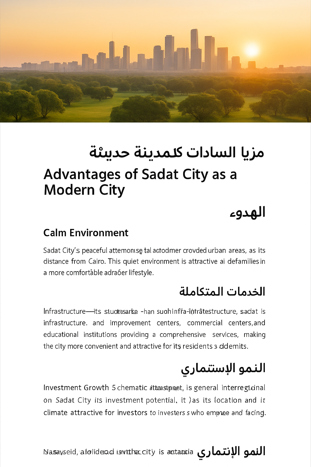 كمبوند فاخر مع حدائق غناء وتصميم عصري